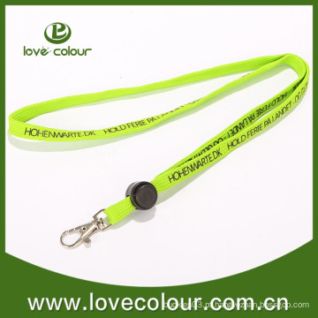 Moda FLUO Green Silk-Screen Tubular Lanyard